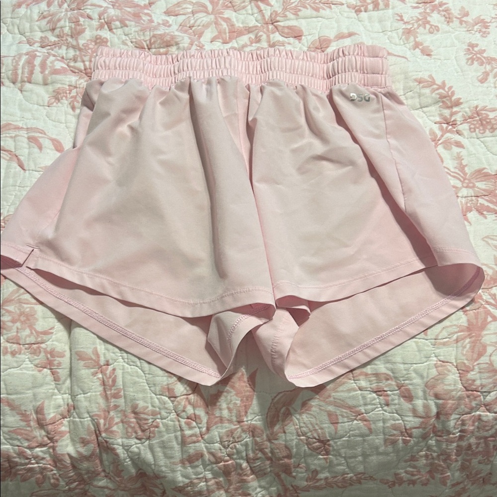 DSG Pink and Tan Elastic Shorts